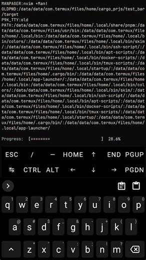 Simple progress bar in rust. #rustprogramming #termux #linux #android #unix