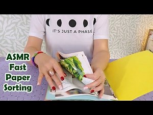 ASMR Swift Paper Sorting to Tickle Your Brain ⏩⚡• No Talking