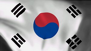 Flag, South Korea, Seoul. Free Stock Video