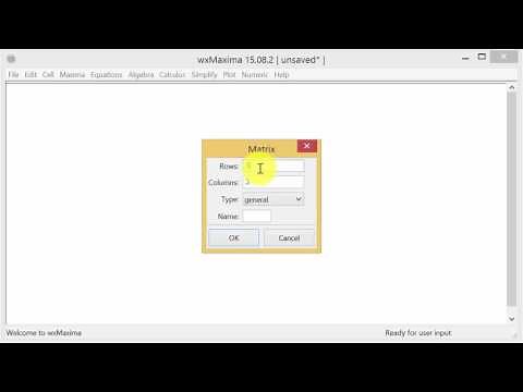 Finding the Determinant of a Matrix Using WxMaxima