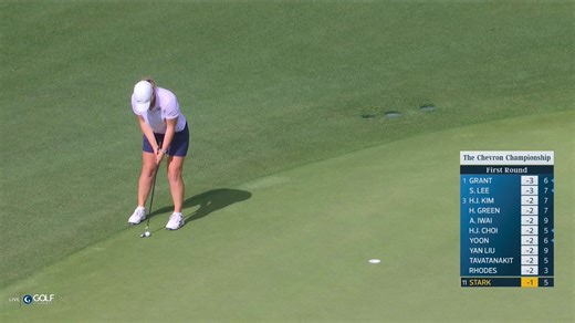 2025 major champion Maja Stark with her third birdie since a bogey on the 1st 📈📺 Golf Channel | @Chevron_Golf