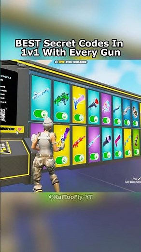 BEST Secret Codes In 1v1 With Every Gun 🤫 #fortnite #gaming #fortniteclips