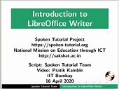 Introduction to LibreOffice Writer in English