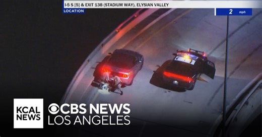 Pursuit suspect crashes on 5 Freeway in Elysian Park