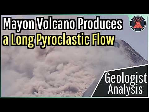 Mayon Volcano Eruption Update; Long Pyroclastic Flow Occurs