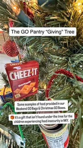 The GO Pantry “Giving” Tree is a snapshot of the kid-friendly food provided in our Weekend GO Bags, and Christmas Break GO Boxes for the children we serve. #nky | GO Pantry | Facebook