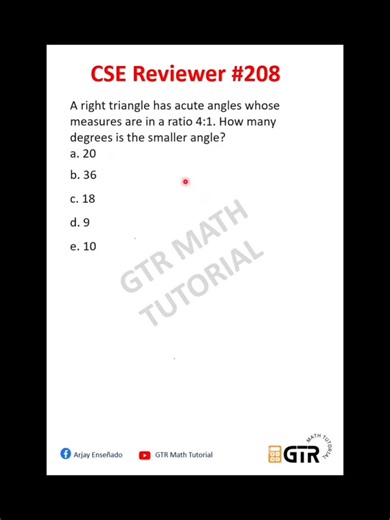3.7K views · 85 reactions | Civil Service Exam Reviewer #208 #arjayensenado #gtrmathtutorial #civilserviceexam | Math Tutorial by Arjay Enseñado | Facebook