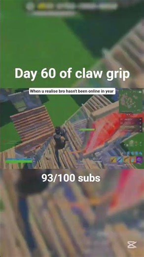 day 60 of claw grip #clips #fortnite #gaming #fypシ #trend