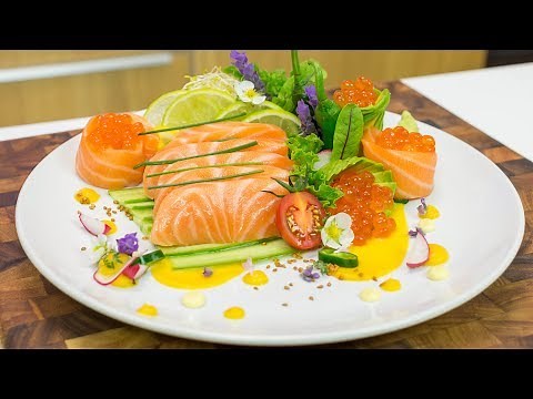 How to Make Salmon Sashimi Plate