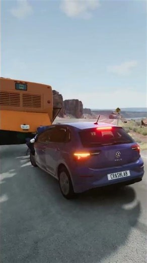 Volkswagen Polo vs Bus Crash Test! 💥 Small Car vs Big Bus | BeamNG