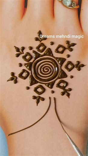 Easy and simple 1mint trick mehndi design| back hand mehndi design #dreamsmehndimagic