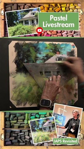 Painting a Sunlit House in Pastel - IAPS Demo Time-Lapse #shorts