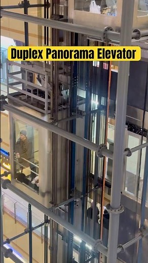 Inside a Duplex Panorama Elevator – Steel Structure #DuplexElevator#PanoramaElevator#MRLElevator