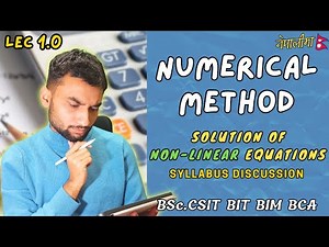 1.0 | Overview | Solutions of Non-Linear Equations | Numerical Method in Nepali