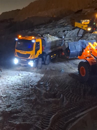 Exploring Nighttime Construction Sites with RC Trucks