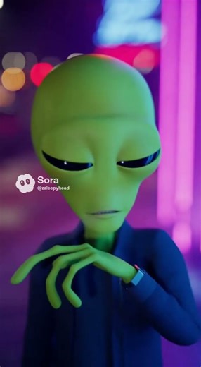 Alien Visits Earth #alien #funny #sora