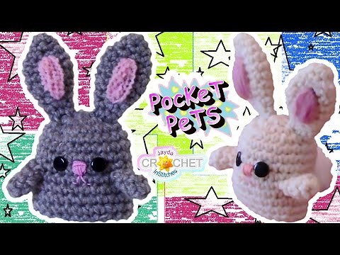 Crochet Bunny Rabbit Pattern & Tutorial - Jayda's Pocket Pets!