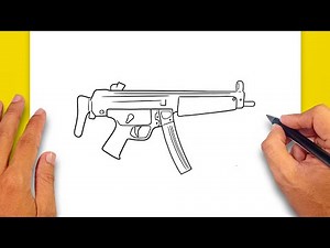 How to draw MP5 Gun