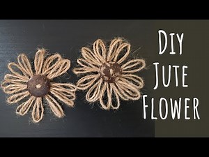 How To Make Jute Flower / Flower Making With Jute Rope/ Easy Decorative Flower Making Tutorial