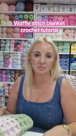 Here's my waffle stitch blanket crochet tutorial. Remember this is me just trying to help people learn, I am not a professional and I crochet for a hobby. I used the knitco aran as it works beautifully for blankets but you can use a dk or chunky too. If anyone gets stuck and needs help just let me know. #crochet #wafflestitch #blanket #tutorials #crochetersoftiktok