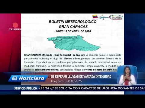 INAMEH: prevalecerán altas temperaturas hasta el 19-A – El Noticiero emisión meridiana 13/04/26
