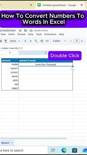 How to convert numbers to words in Excel