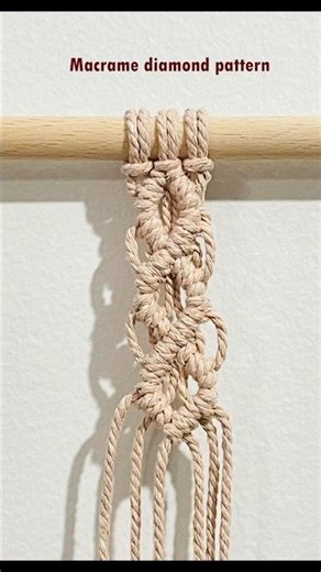 Basic diamond pattern 1 #macrame #macrametutorial #macramepatterns #diy