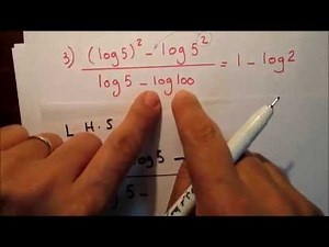 Proving Logarithmic Equations using Laws of Logarithms