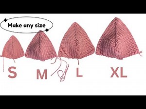 How to make all sizes bra cup | crochet bralette cup