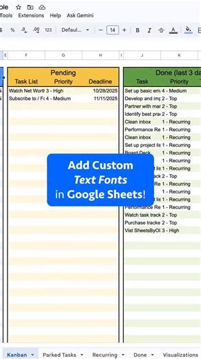 Olan Chancy | Easily add custom text font to your Google Sheets! | Instagram
