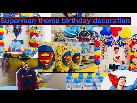 DIY | Superman Theme Birthday Decoration Ideas || Kids Superman Birthday Party Decoration At Home