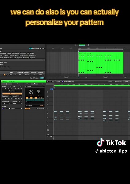 Ableton's midi effects are amazing! check this out.. #abletonhack #musicproductiontips #musicproducer #ableton #ableton12 #abletontips #abletontutorial #abletonlive12 #miditransformation