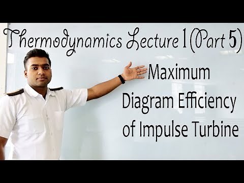 Maximum Diagram Efficiency Of Impulse Turbine | Lecture 1 Part (5)