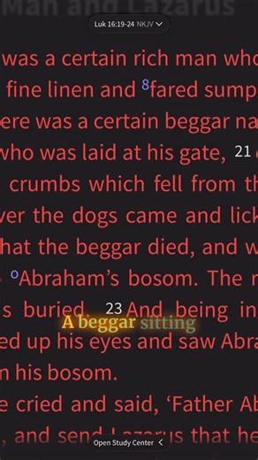 A beggar at the gate. A rich man in hell.