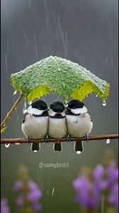 A Heartwarming Moment: A Bird Family Huddled Together in the Rain 🥰😘 #birdwatching #birdwatcher #trendingvideo #wildlife #nature #birdslover | Saving Birds