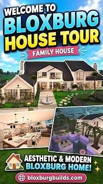 BLOXBURG: Cute Modern Mansion House Tour 🏡 | Welcome to Bloxburg House Build #roblox #bloxburg