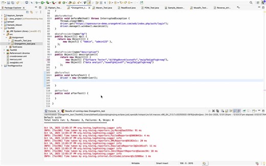 Automated OrangeHRM with Selenium, TestNG, and Java | ABDUL LATHEEF M.M posted on the topic | LinkedIn
