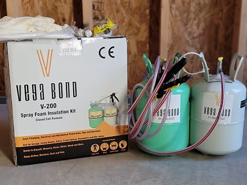 Vega Bond Closed Cell Spray Foam Insulation Kit V200 and V600. 600 sqft Coverage