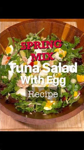Tuna Salad with Egg Recipe! This Spring Mix Tuna Salad Recipe is So Good!