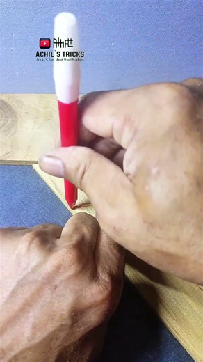 tracing the curve using string (unique wood joint)