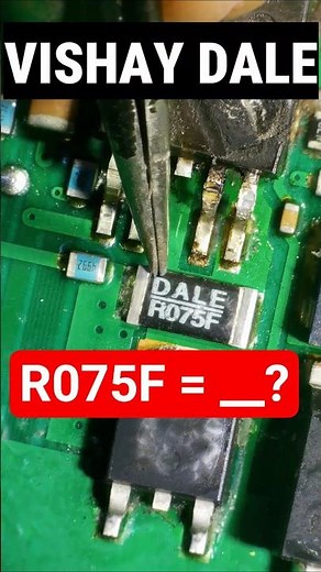 DALE R075F marking on SMD current sense resistor explained #shorts