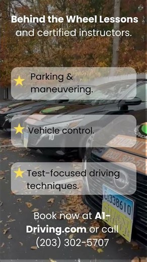 Our Behind-the-Wheel Lessons give you real on-the-road experience with professional