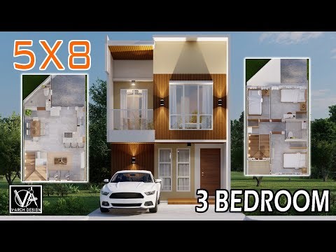 Minimalist 2 Storey House Design 5X8 Meters 3 Bedroom