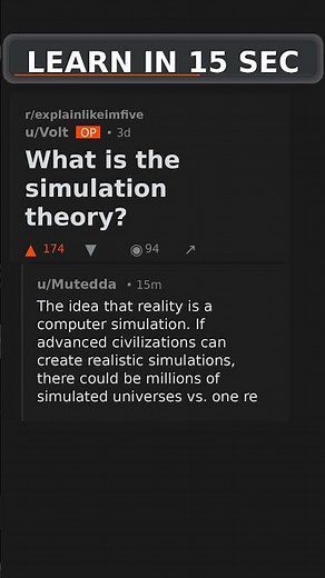 What is the simulation theory? #simulationtheoryexplained