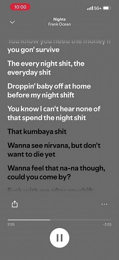 Nights frank ocean-lyrics video