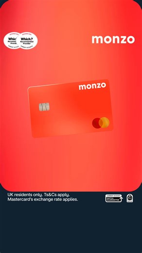 Spend abroad with no fees. We pass Mastercard’s exchange rate directly onto you, without sneaky fees or extra charges. UK residents, Ts&Cs apply. | Monzo