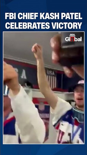 FBI Director Kash Patel Parties With U.S. Hockey Gold Medallists in Locker Room After Olympic Win