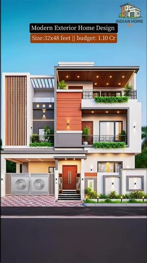 Modern 32x48 House Design | 1.10 Crore Luxury Home | Stylish Front Elevation Ideas 2025