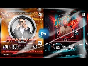 How to Design Dj Night Club Poster | Night Club Poster Design Tutorial | Free PSD!👈