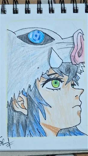 drawing Inosuke from Demon Slayer #creativity